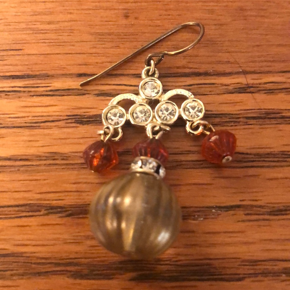 Vintage Beaded Dangling Statement Earrings - Picture 5 of 6